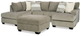 Best Deals Furniture - Ashley Furniture - Creswell 2-Piece Sectional with Chaise and Ottoman - 2-Piece Sectional with Chaise and Ottoman - 15305U2