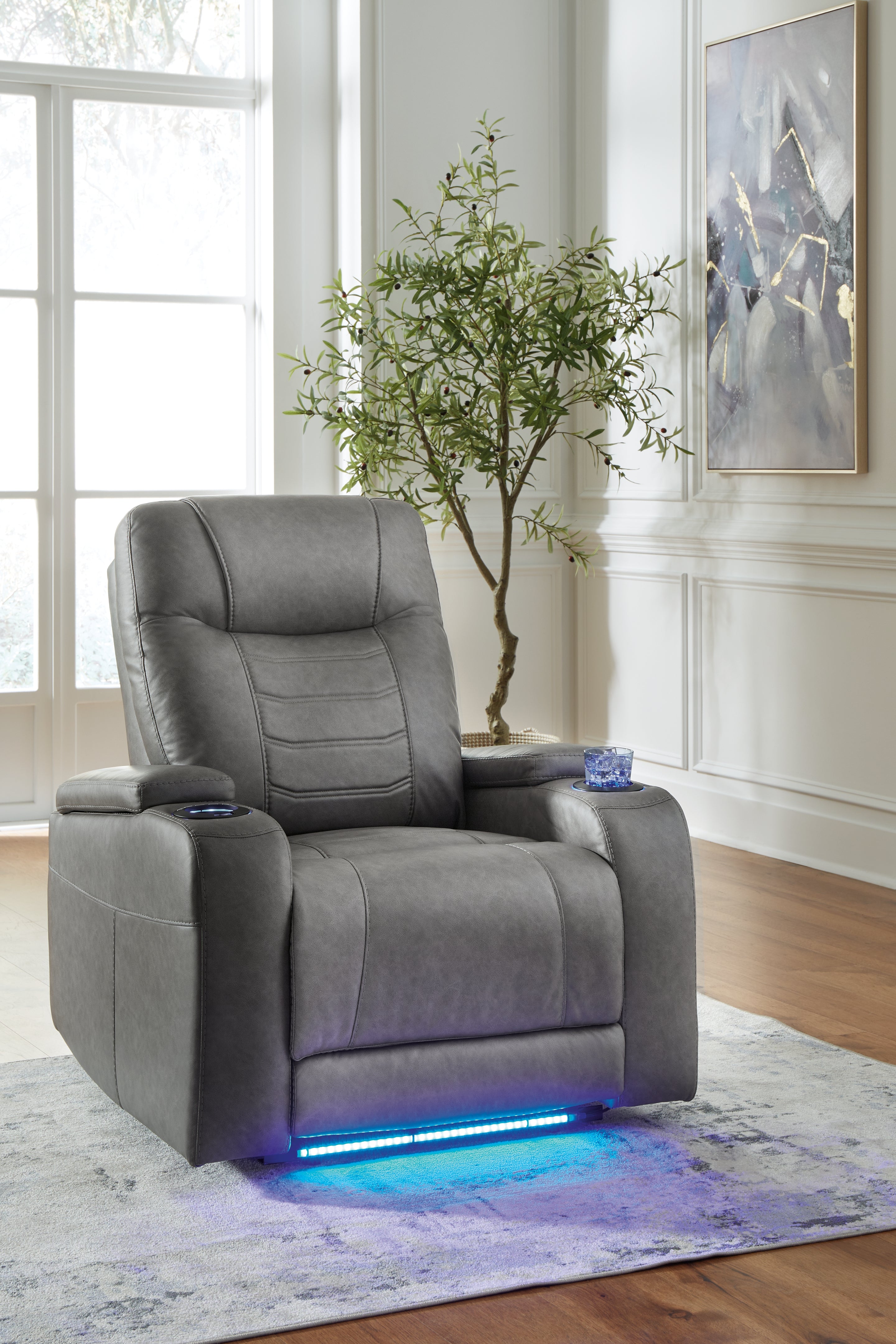 Best Deals Furniture - Ashley Furniture - Schooner Rocks Power Recliner - PWR Recliner/ADJ Headrest - 1610213