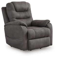 Best Deals Furniture - Ashley Furniture - Snowfield Power Lift Recliner - Power Lift Recliner / Gunmetal - 1760912