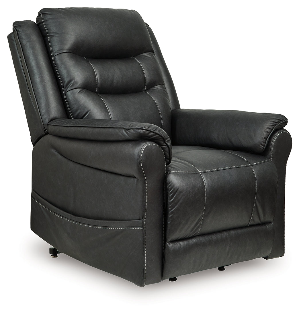 Best Deals Furniture - Ashley Furniture - Oatman Power Lift Recliner - Power Lift Recliner / Umber - 1800412