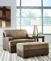 Best Deals Furniture - Ashley Furniture - Alesbury Oversized Chair and Ottoman - Oversized Chair and Ottoman - 18704U3