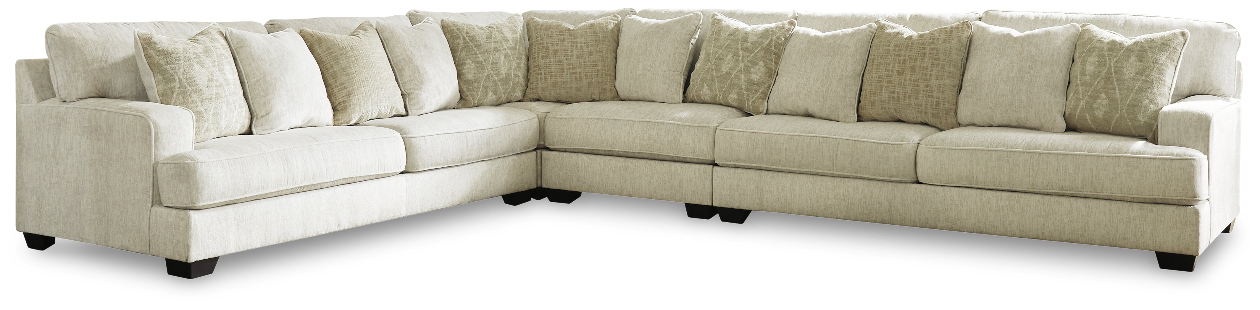 Best Deals Furniture - Ashley Furniture - Rawcliffe 4-Piece Sectional - LAF 4-Piece Sectional / Parchment - 19604S2