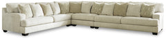 Best Deals Furniture - Ashley Furniture - Rawcliffe 4-Piece Sectional - LAF 4-Piece Sectional / Parchment - 19604S2
