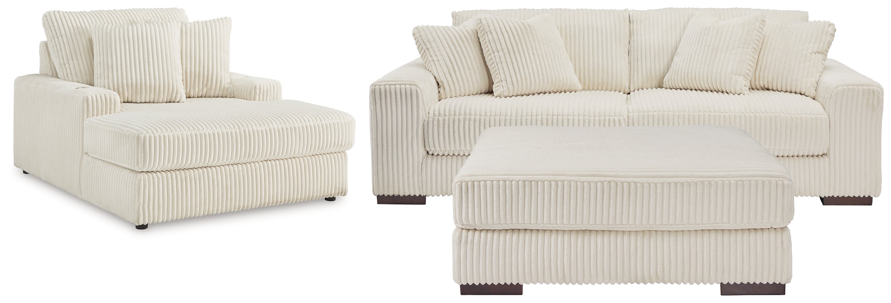 Best Deals Furniture - Ashley Furniture - Lindyn 2-Piece Sectional, Chaise and Oversized Ottoman - 2-Piece Sectional, Chaise and Oversized Ottoman - 21104U2