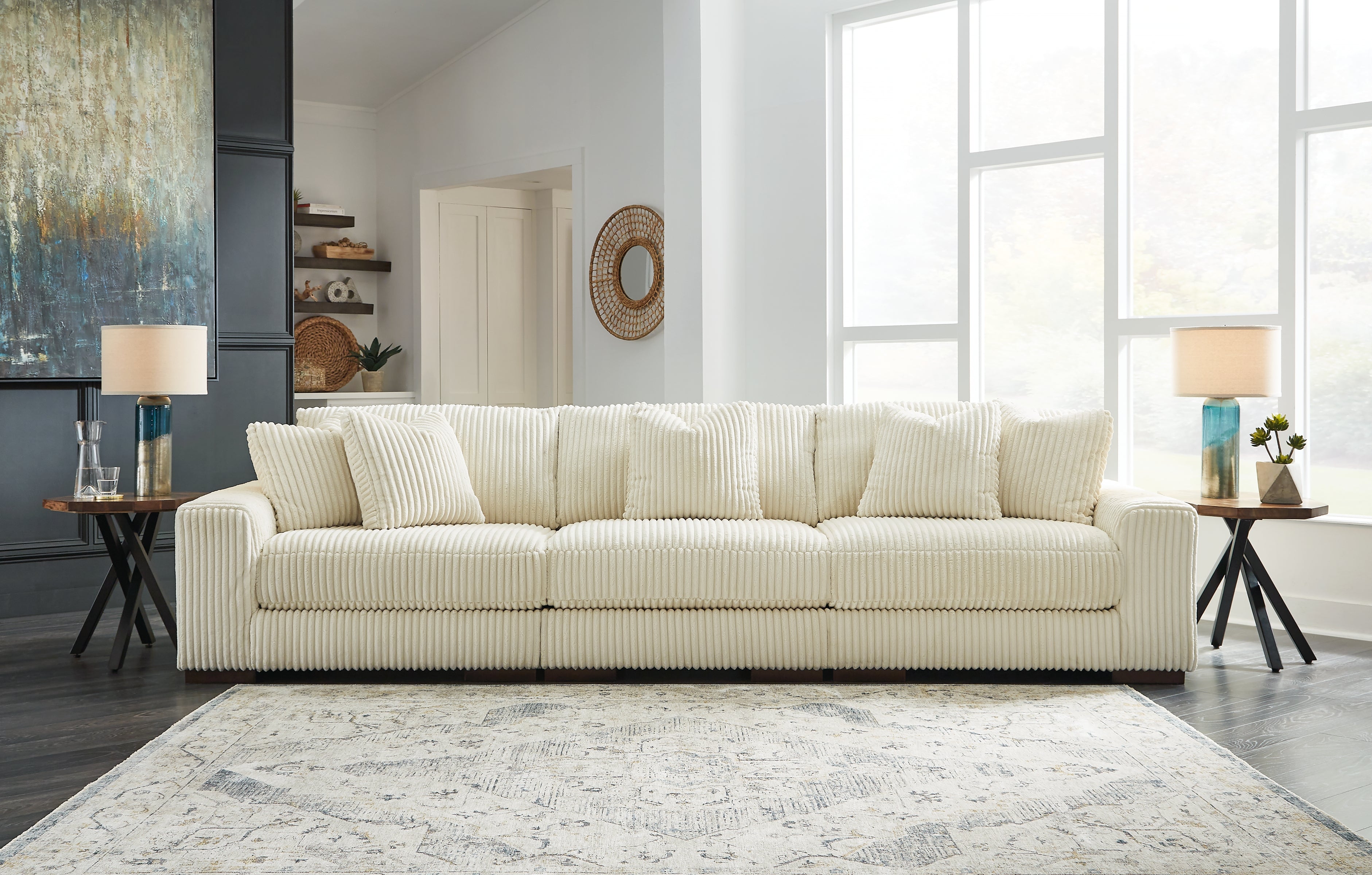 Best Deals Furniture - Ashley Furniture - Lindyn 3-Piece Sectional Sofa - RAF 3-Piece Sectional Sofa - 21104S14