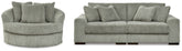 Best Deals Furniture - Ashley Furniture - Lindyn 2-Piece Sectional Sofa and Oversized Swivel Accent Chair - 2-Piece Sectional Sofa and Oversized Swivel Accent Chair - 21105U3