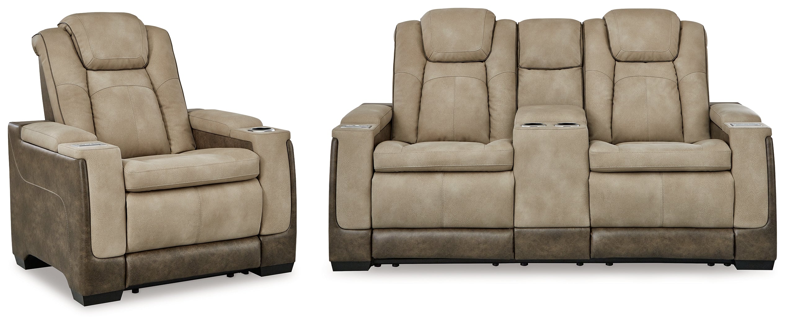 Best Deals Furniture - Ashley Furniture - Next-Gen DuraPella Power Reclining Loveseat and Power Recliner - Power Reclining Loveseat and Power Recliner - 22003U3