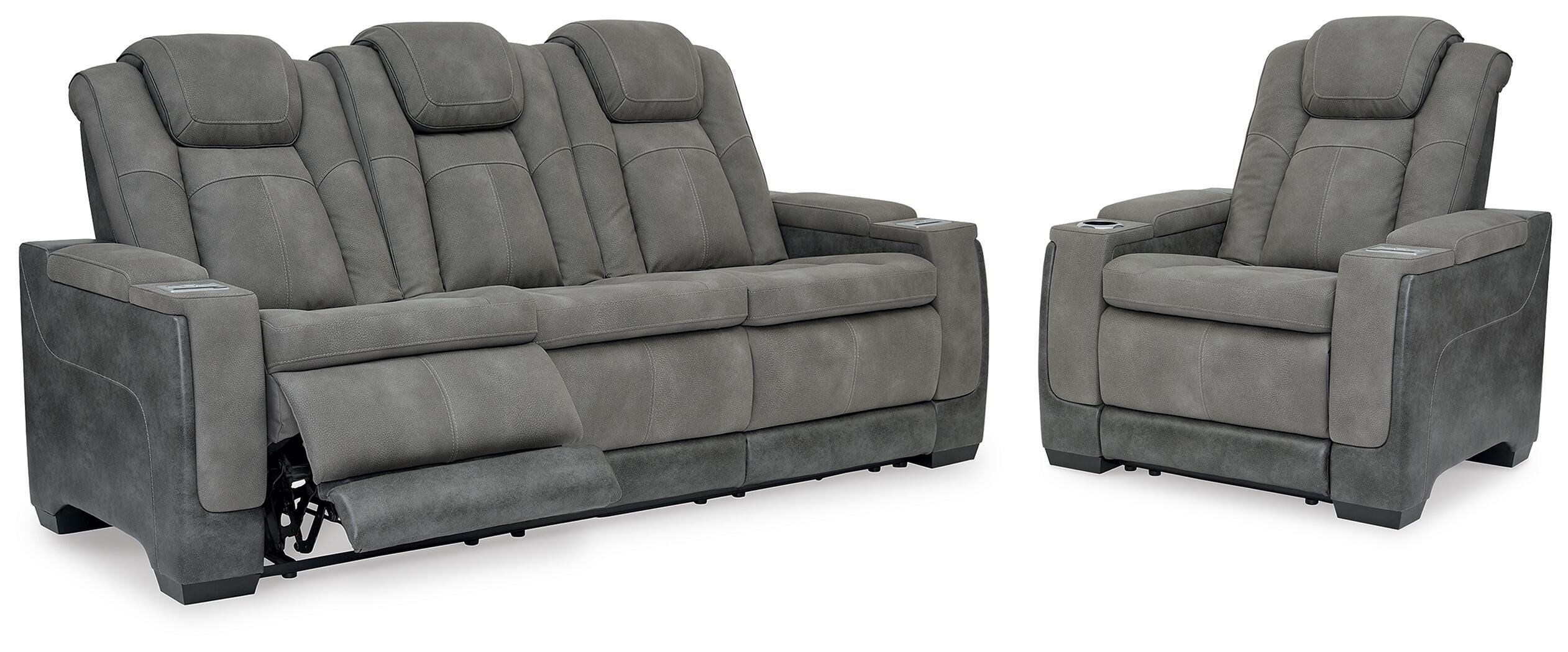 Best Deals Furniture - Ashley Furniture - Next-Gen Durapella Power Reclining Sofa and Power Recliner - Power Reclining Sofa and Power Recliner - 22004U3