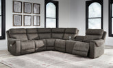 Best Deals Furniture - Ashley Furniture - Hoopster 6-Piece Power Reclining Sectional - 6-Piece Power Reclining Sectional - 23703S5
