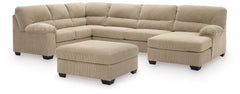 Best Deals Furniture - Ashley Furniture - SimpleJoy 3-Piece Sectional and Ottoman - 3-Piece Sectional and Ottoman - 24203U3