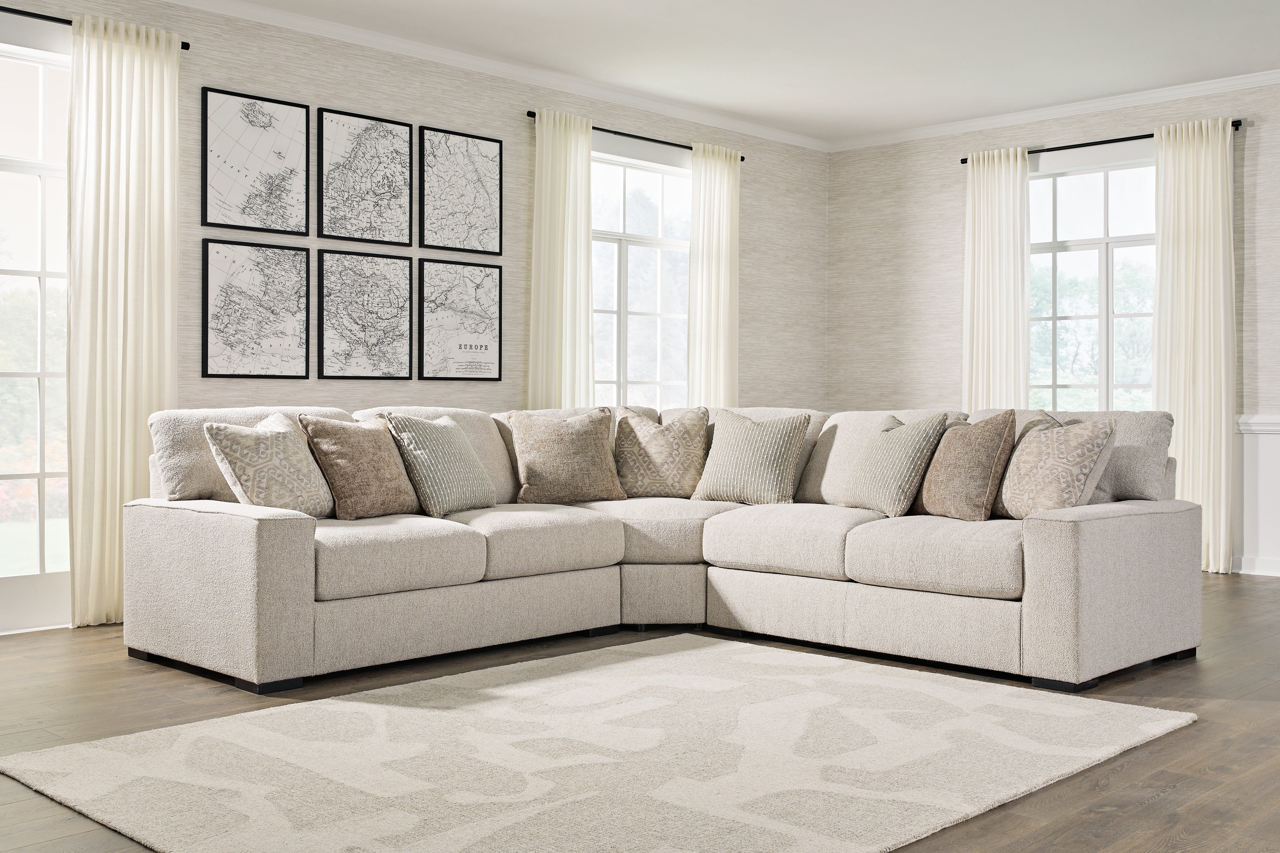 Best Deals Furniture - Ashley Furniture - Ballyton 3-Piece Sectional - RAF 3-Piece Sectional - 25102S1