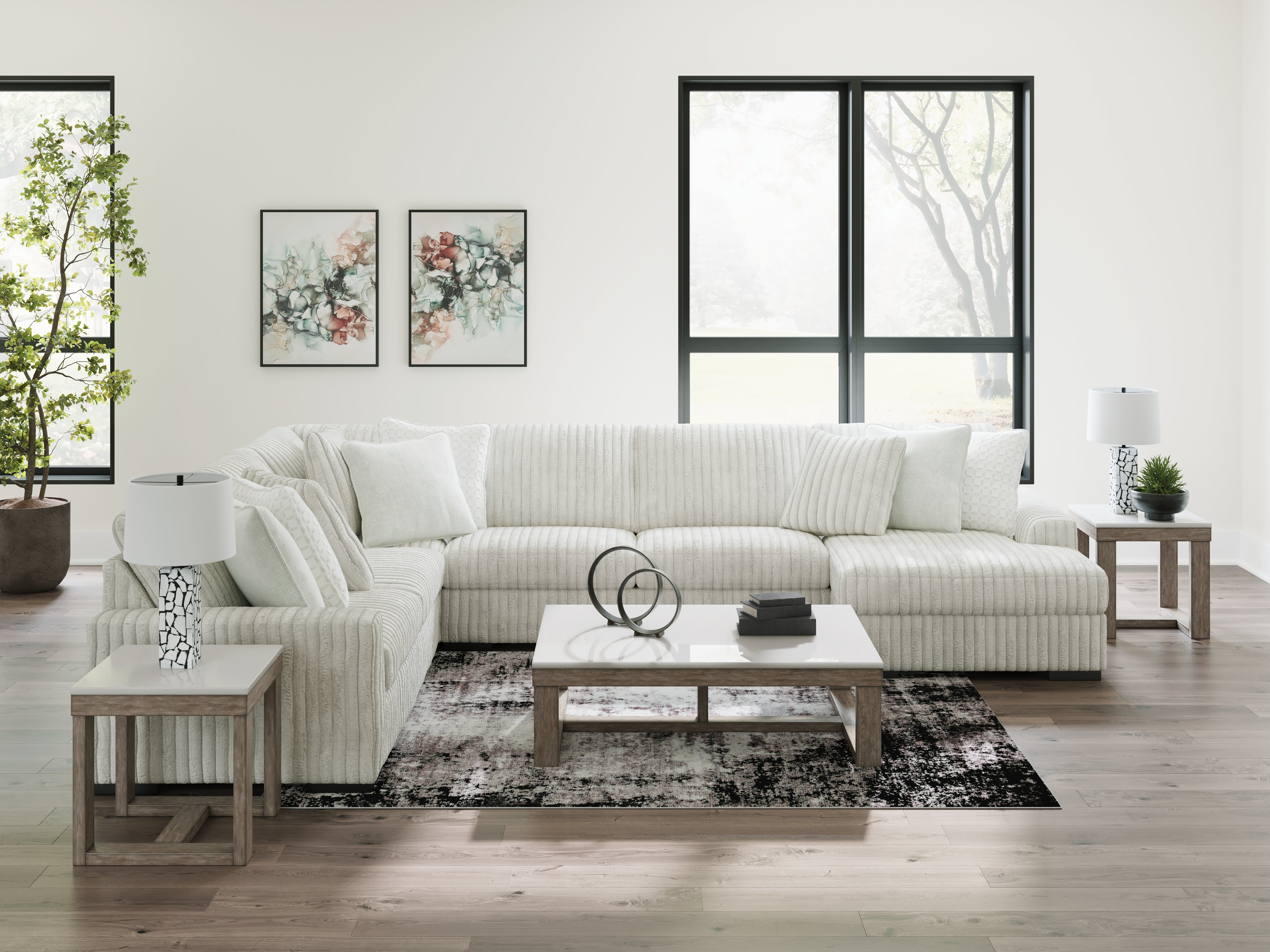 Best Deals Furniture - Ashley Furniture - Stupendous 5-Piece Sectional with Chaise - LAF 5-Piece Sectional with Chaise - 25903S9