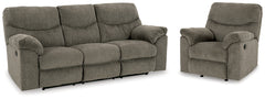 Best Deals Furniture - Ashley Furniture - Alphons Reclining Sofa and Recliner - Reclining Sofa and Recliner - 28201U3
