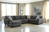 Best Deals Furniture - Ashley Furniture - Ambee 3-Piece Sectional with Chaise - RAF 3-Piece Sectional with Chaise - 28620S1