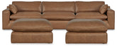 Best Deals Furniture - Ashley Furniture - Emilia 3-Piece Sectional and 2 Ottomans - 3-Piece Sectional and 2 Ottomans - 30901U2