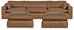 Best Deals Furniture - Ashley Furniture - Emilia 3-Piece Sectional and 2 Ottomans - 3-Piece Sectional and 2 Ottomans - 30901U2