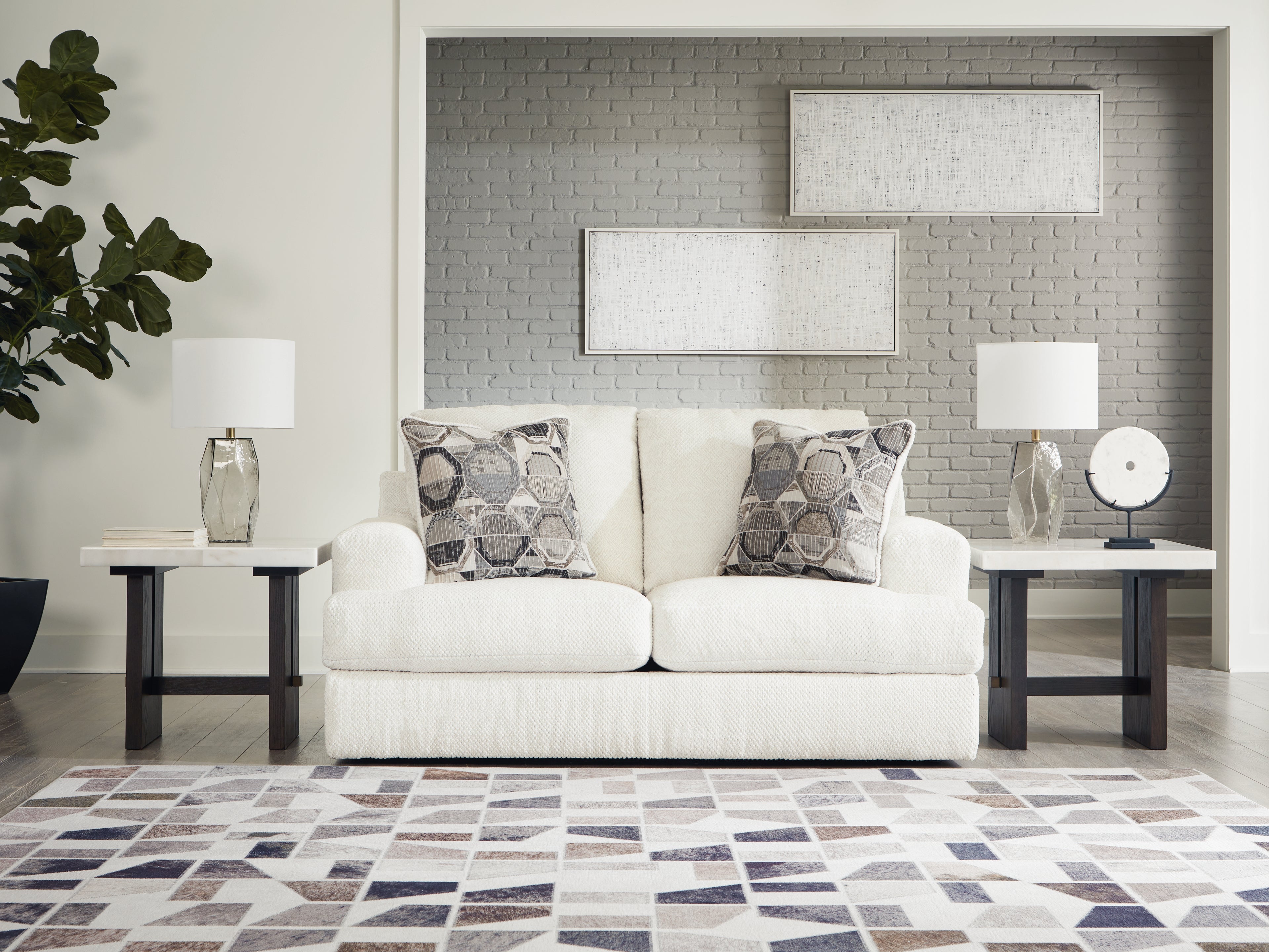 Best Deals Furniture - Ashley Furniture - Karinne Loveseat - Loveseat - 3140335