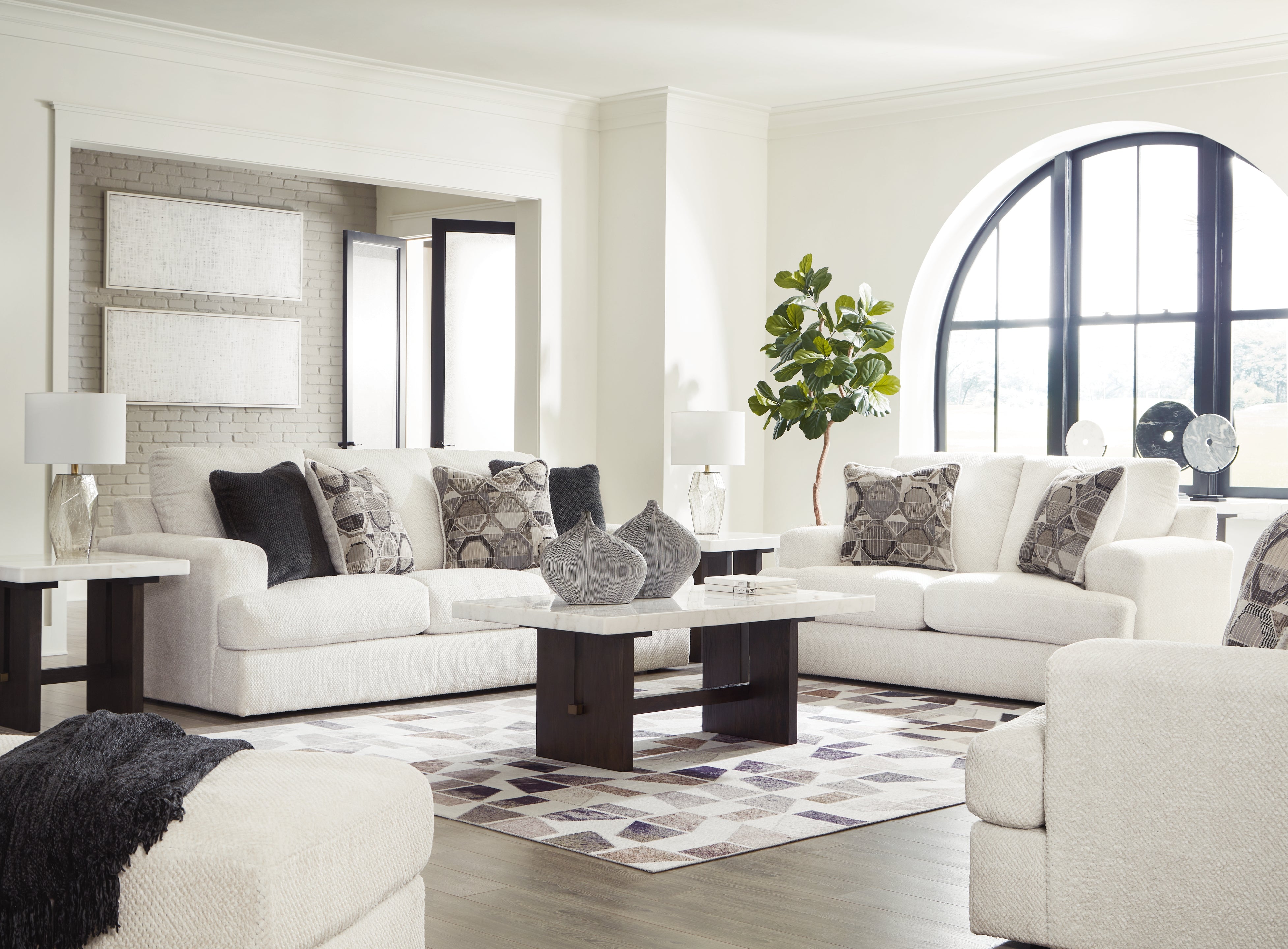 Best Deals Furniture - Ashley Furniture - Karinne Sofa, Loveseat, Oversized Chair and Ottoman - Sofa, Loveseat, Oversized Chair and Ottoman - 31403U4