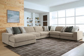 Best Deals Furniture - Ashley Furniture - Linenhause 6-Piece Sectional with Chaise - RAF 6-Piece Sectional with Chaise - 31803S14