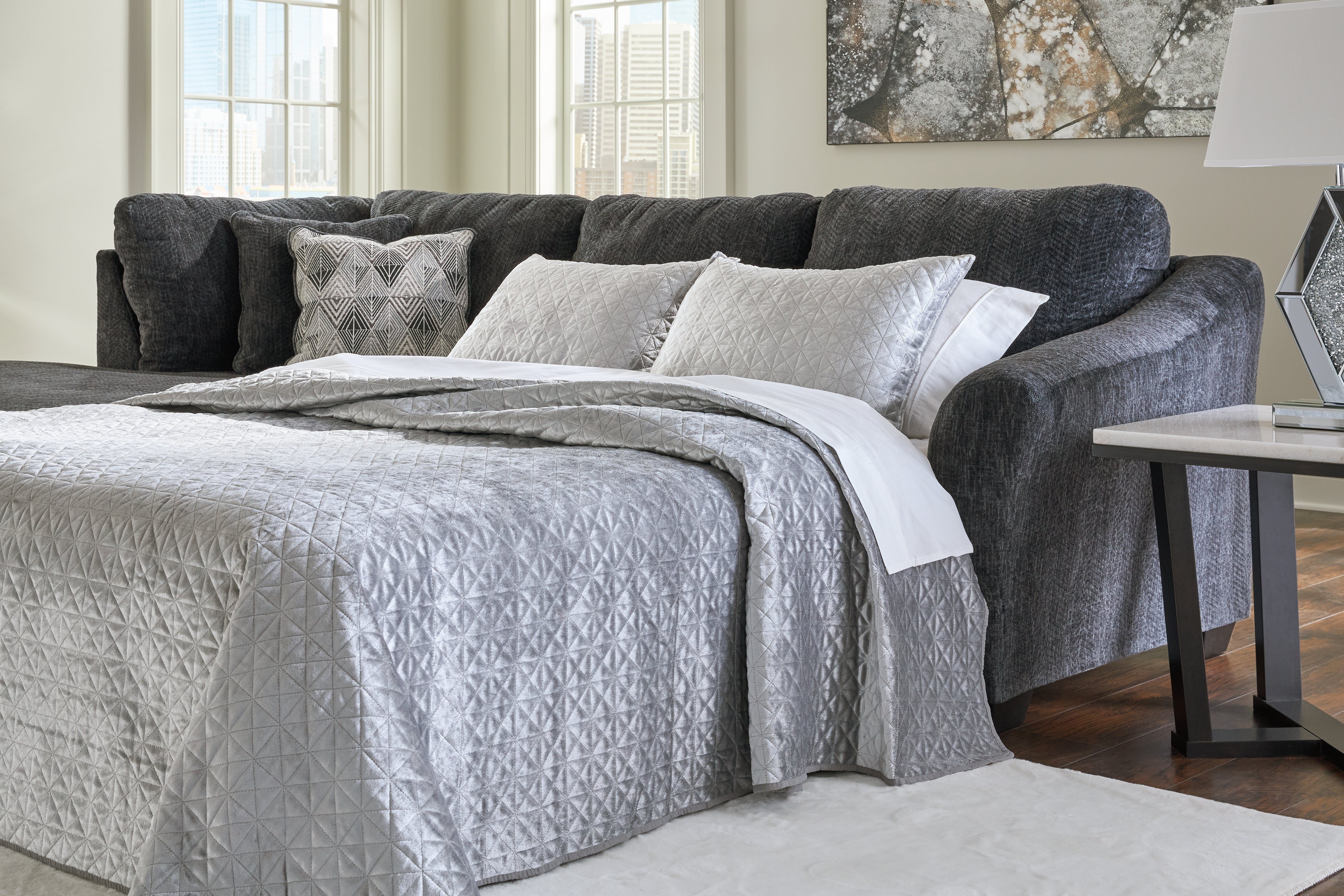 Best Deals Furniture - Ashley Furniture - Biddeford 2-Piece Sleeper Sectional with Chaise - RAF 2-Piece Sleeper Sectional with Chaise - 35504S3