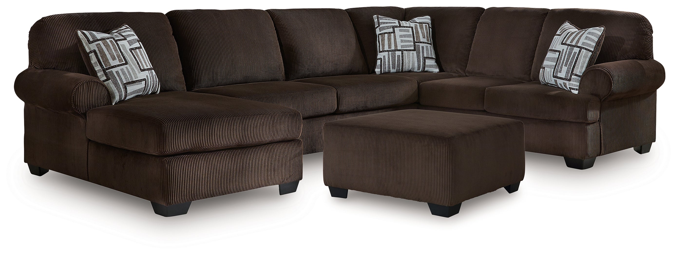 Best Deals Furniture - Ashley Furniture - Kimlee 3-Piece Sectional and Ottoman - 3-Piece Sectional and Ottoman - PC35603U1