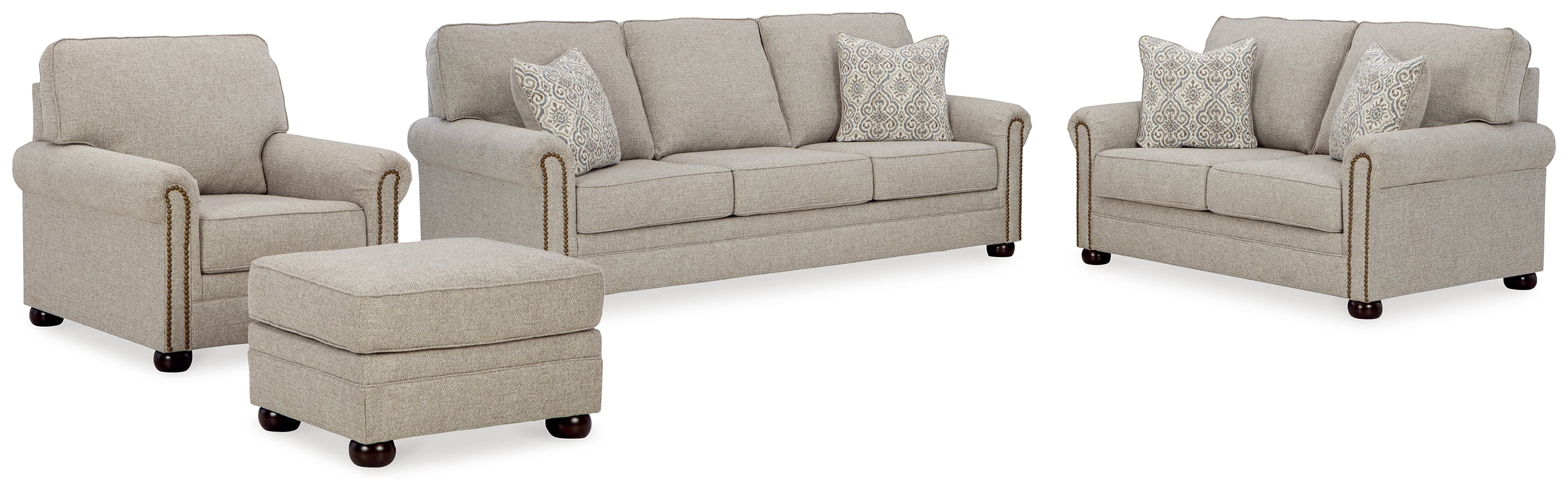 Best Deals Furniture - Ashley Furniture - Gaelon Sofa, Loveseat, Chair and Ottoman - Sofa, Loveseat, Chair and Ottoman - 37307U3