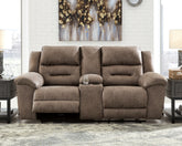 Best Deals Furniture - Ashley Furniture - Stoneland Power Reclining Loveseat with Console - DBL REC PWR Loveseat w/Console - 3990596