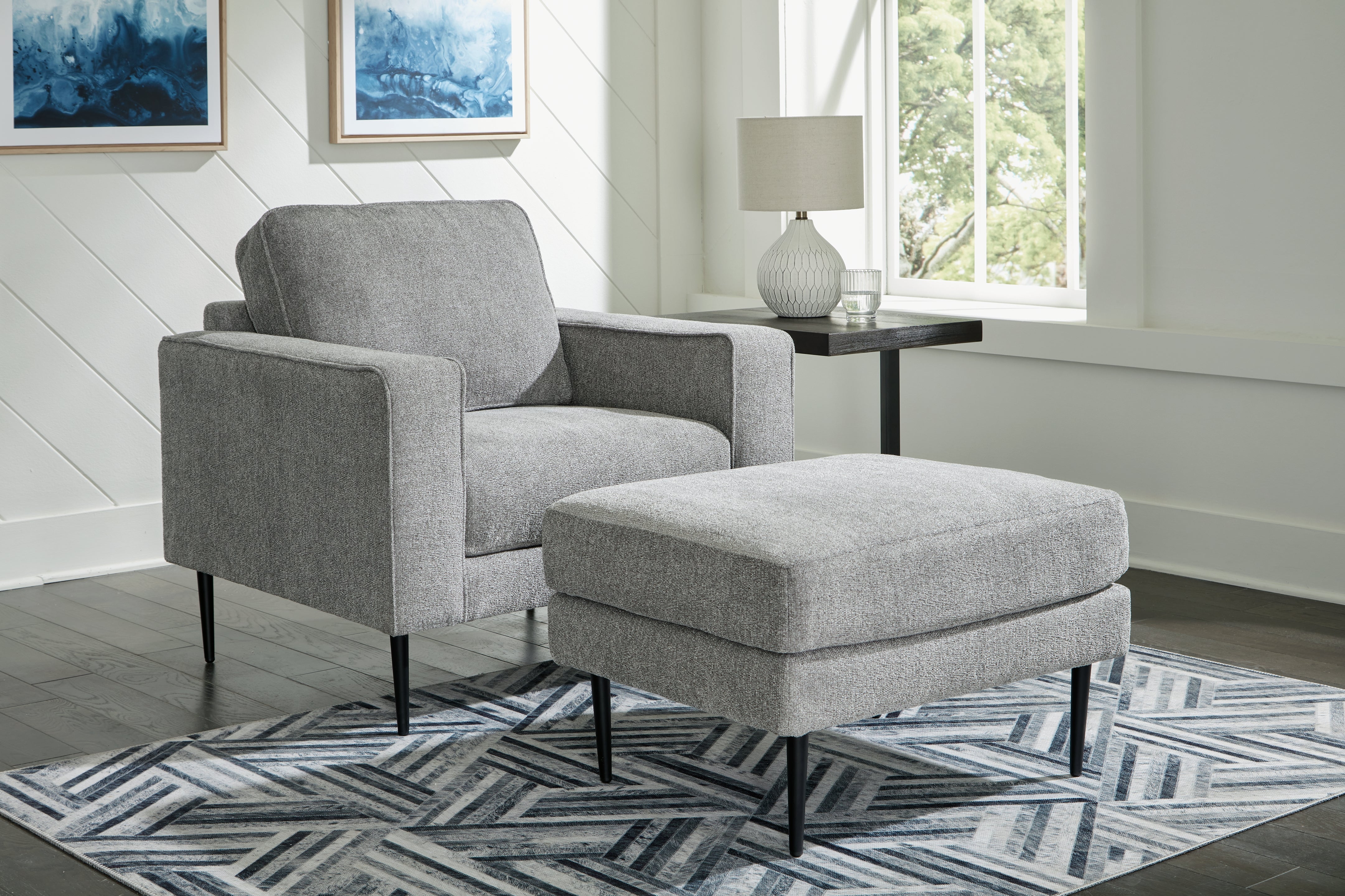 Best Deals Furniture - Ashley Furniture - Hazela Chair and Ottoman - Chair and Ottoman - 41102U1