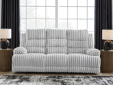 Best Deals Furniture - Ashley Furniture - Rhines Falls Power Reclining Sofa with Drop Down Table - REC PWR Sofa w/Drop Down Table - PC4280499