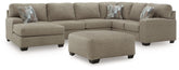 Best Deals Furniture - Ashley Furniture - Newellen 3-Piece Sectional and Oversized Ottoman - 3-Piece Sectional and Oversized Ottoman - 48404U1