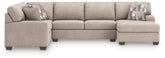 Best Deals Furniture - Ashley Furniture - Newellen 3-Piece Sectional with Chaise - LAF 3-Piece Sectional with Chaise - 48404S6
