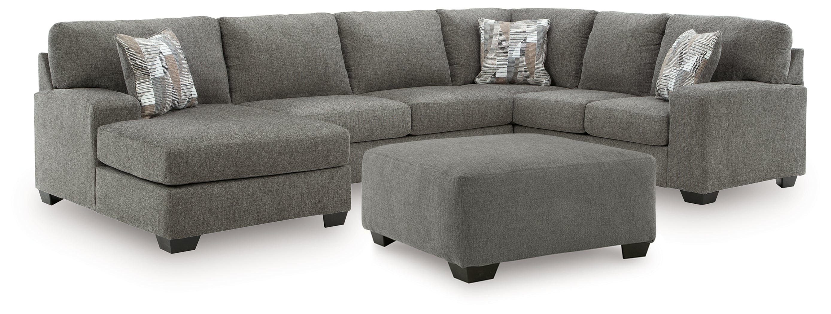 Best Deals Furniture - Ashley Furniture - Clarington 3-Piece Sectional and Oversized Ottoman - 3-Piece Sectional and Oversized Ottoman - PC48405U1