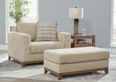 Best Deals Furniture - Ashley Furniture - Parklynn Oversized Chair and Ottoman - Oversized Chair and Ottoman - 48902U2