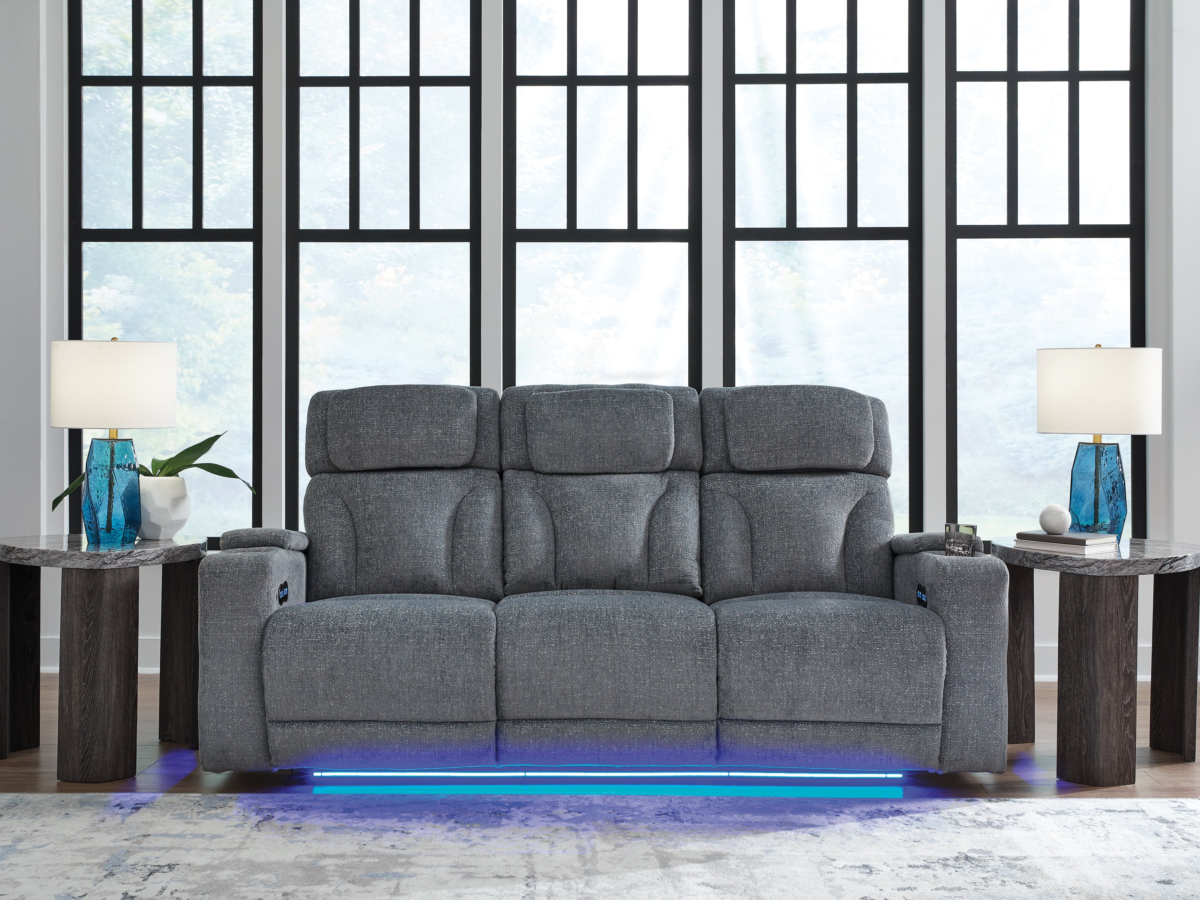 Best Deals Furniture - Ashley Furniture - Studio Cave Power Reclining Sofa - PWR REC Sofa with ADJ Headrest - PC4980215