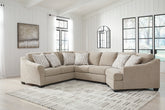 Best Deals Furniture - Ashley Furniture - Brogan Bay 3-Piece Sectional with Cuddler - LAF 3-Piece Sectional with Cuddler - 52705S1