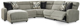 Best Deals Furniture - Ashley Furniture - Colleyville 5-Piece Power Reclining Sectional with Chaise - 5-Piece Power Reclining Sectional with Chaise - 54405S11