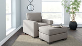 Best Deals Furniture - Ashley Furniture - Greaves Chair and Ottoman - Chair and Ottoman - 55104U4