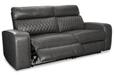 Best Deals Furniture - Ashley Furniture - Samperstone 2-Piece Power Reclining Sectional Loveseat - 2-Piece Power Reclining Sectional Loveseat - 55203S5