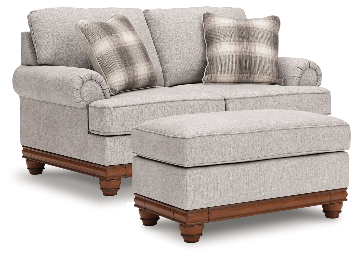 Best Deals Furniture - Ashley Furniture - Clearbrooke Loveseat and Ottoman - Loveseat and Ottoman - PC56803U1
