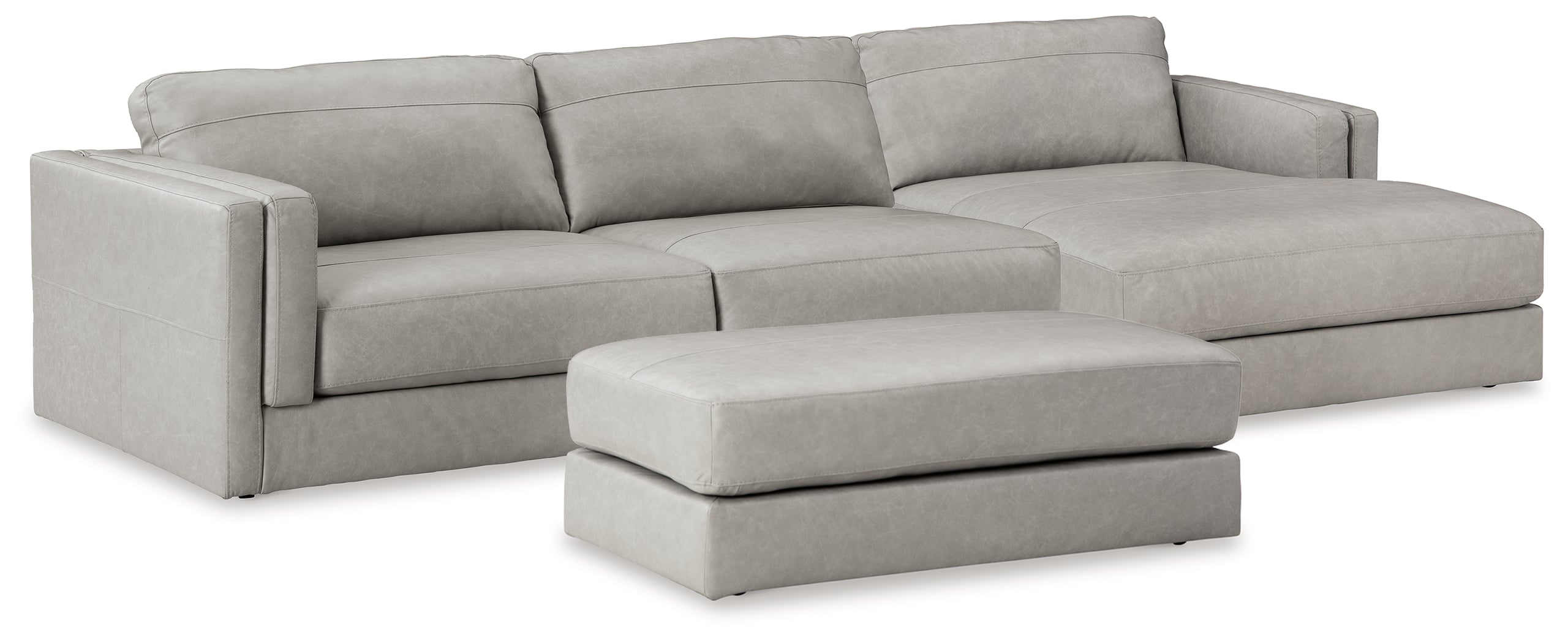 Best Deals Furniture - Ashley Furniture - Amiata 2-Piece Sectional with Chaise and Ottoman - 2-Piece Sectional with Chaise and Ottoman - 57404U1