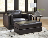 Best Deals Furniture - Ashley Furniture - Amiata Oversized Chair and Ottoman - Oversized Chair and Ottoman - 57405U3
