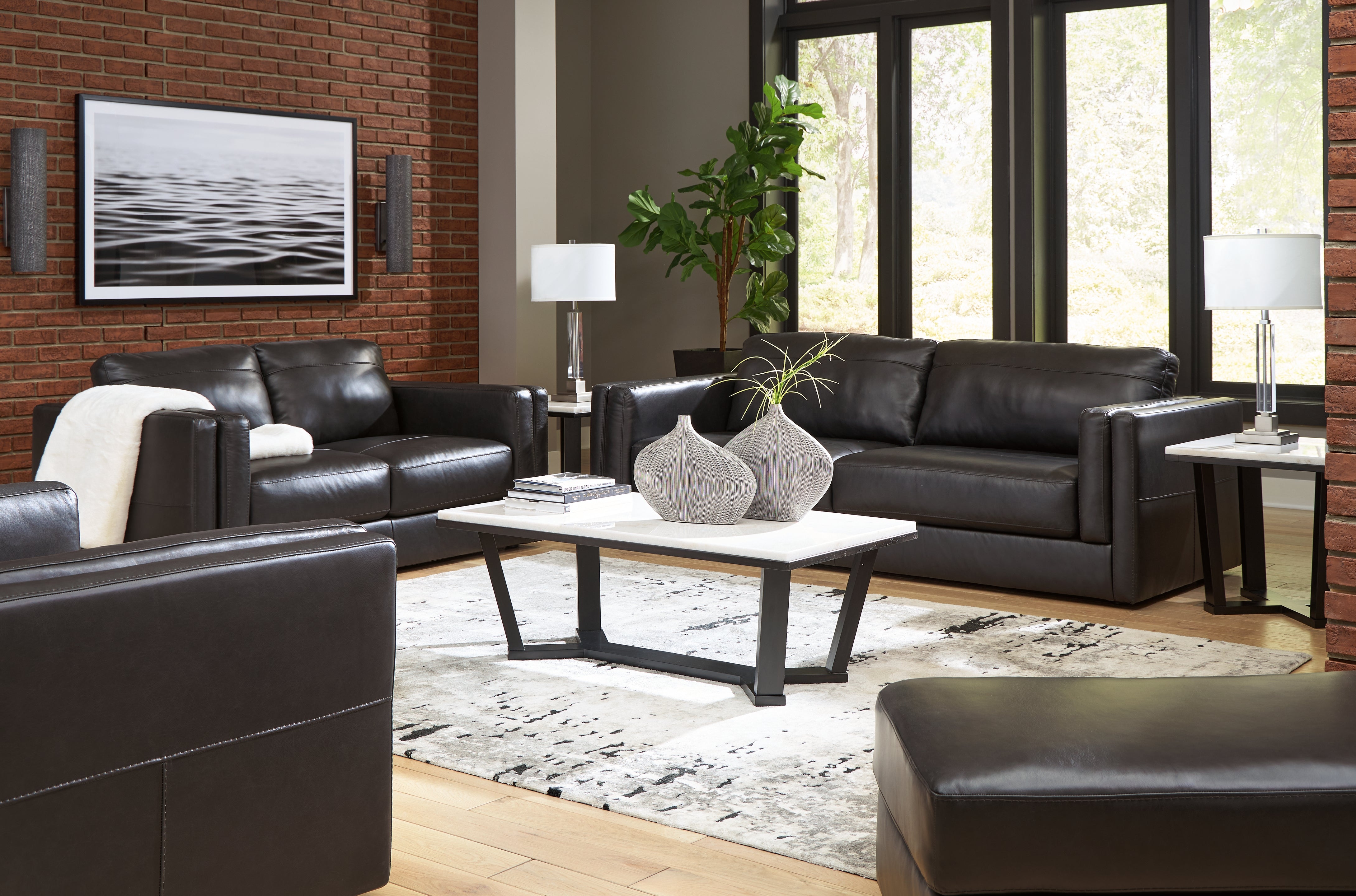 Best Deals Furniture - Ashley Furniture - Amiata Sofa, Loveseat, Oversized Chair and Ottoman - Sofa, Loveseat, Oversized Chair and Ottoman - 57405U4