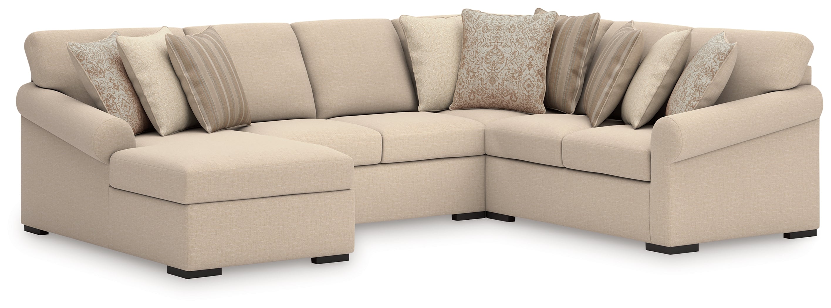 Best Deals Furniture - Ashley Furniture - LadyMae 4-Piece Sectional with Chaise - RAF 4-Piece Sectional with Chaise - 59404S7
