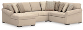 Best Deals Furniture - Ashley Furniture - LadyMae 4-Piece Sectional with Chaise - RAF 4-Piece Sectional with Chaise - 59404S7