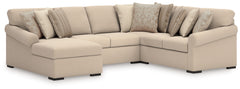 Best Deals Furniture - Ashley Furniture - LadyMae 4-Piece Sectional with Chaise - RAF 4-Piece Sectional with Chaise - 59404S7