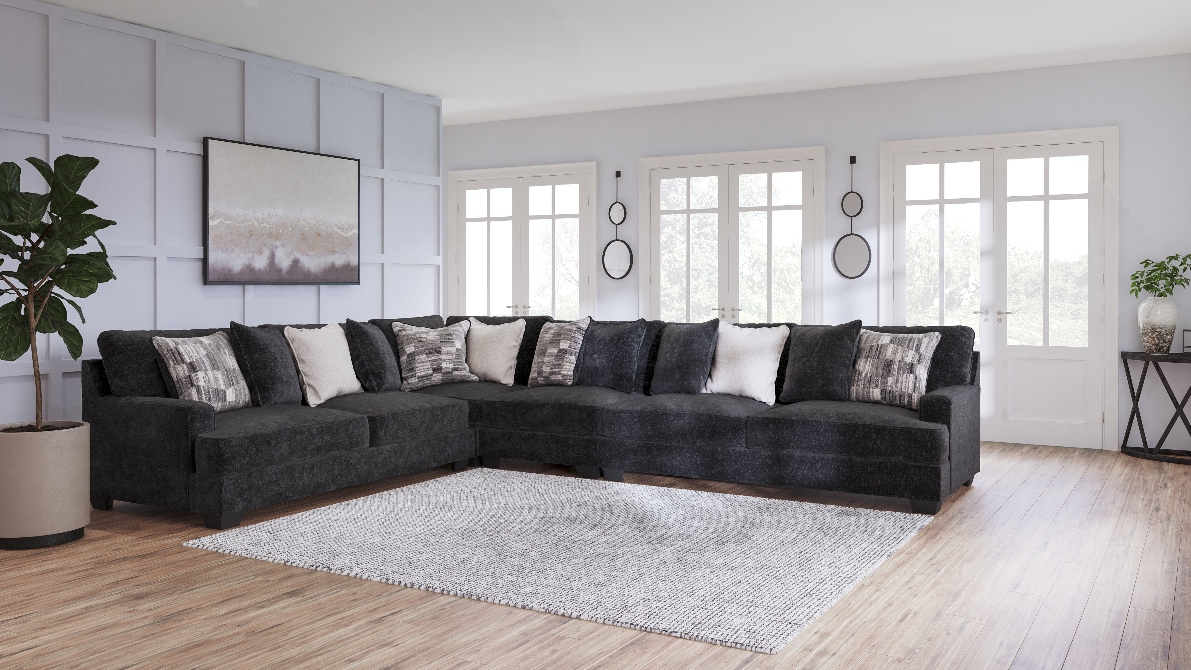 Best Deals Furniture - Ashley Furniture - Lavernett 4-Piece Sectional - LAF 4-Piece Sectional - 59603S2
