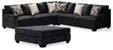 Best Deals Furniture - Ashley Furniture - Lavernett 3-Piece Sectional and Oversized Ottoman - 3-Piece Sectional and Oversized Ottoman - 59603U3