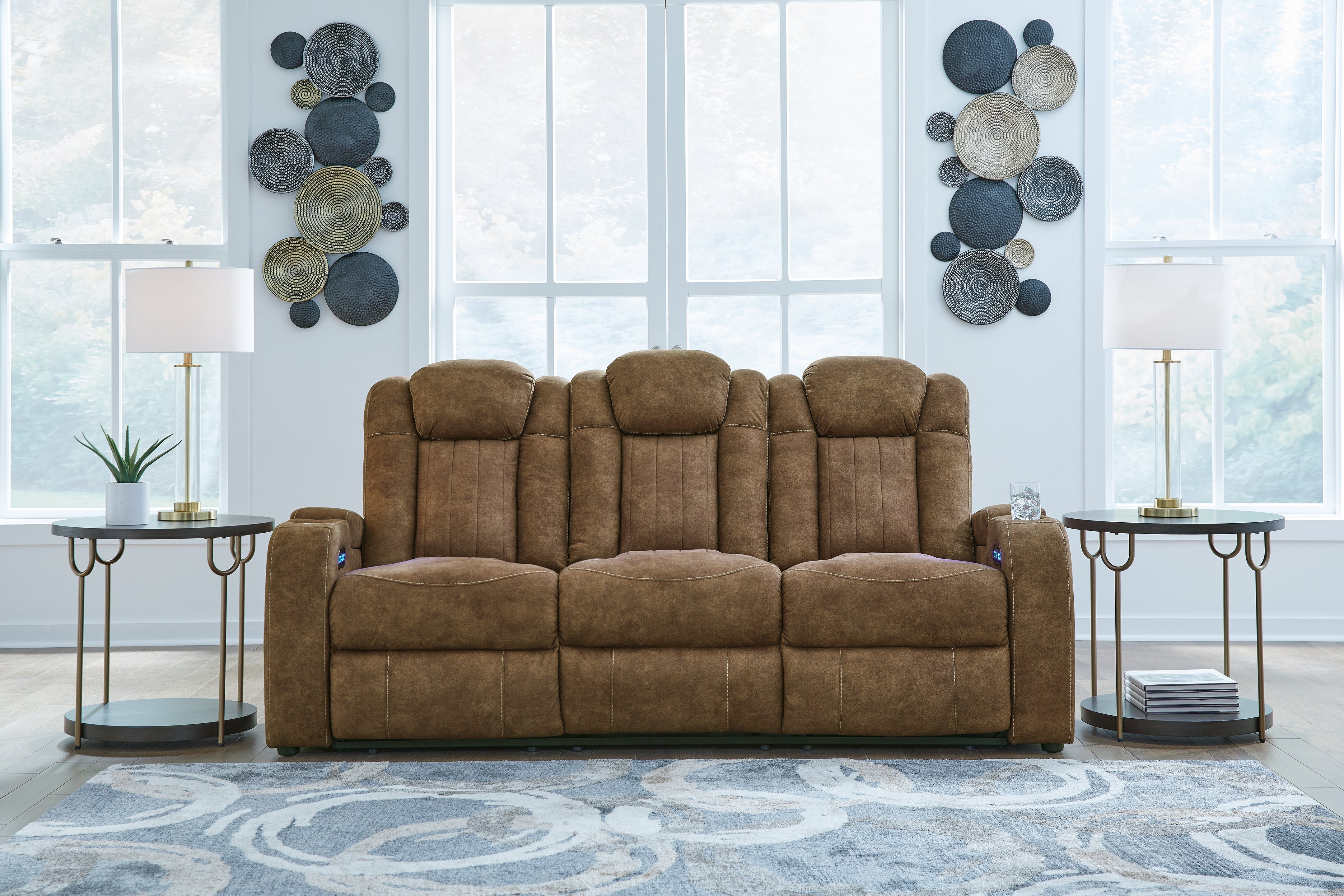 Best Deals Furniture - Ashley Furniture - Wolfridge Power Reclining Sofa - PWR REC Sofa with ADJ Headrest - 6070315