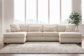 Best Deals Furniture - Ashley Furniture - Mandi Point 3-Piece Double Chaise Sectional - RAF 3-Piece Double Chaise Sectional - 62606S7