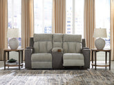 Best Deals Furniture - Ashley Furniture - WhipLash Power Reclining Loveseat with Console - PWR REC Loveseat/CON/ADJ HDRST - PC6320418